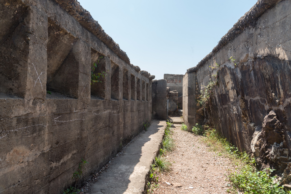 碉堡雖然長年荒廢，但壕溝結構仍很堅固。