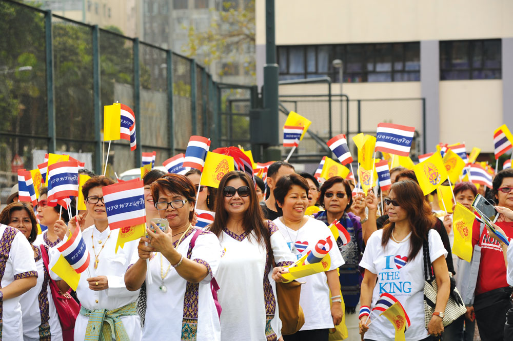 香港有不少泰國人到來參與活動