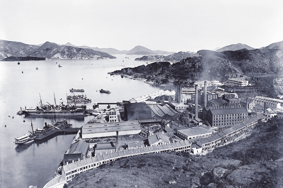 1895年的太古煉糖厰已甚具規模，是早年英商在香港一個重要工業發展之一。